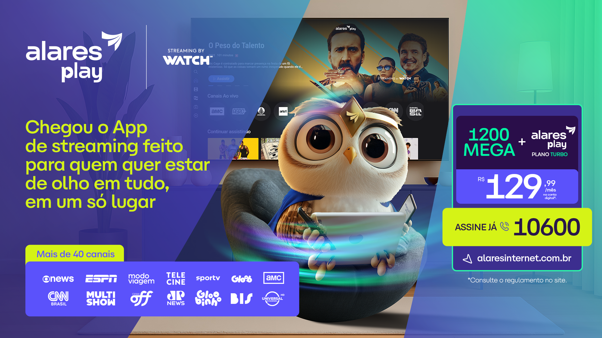 Alares lança plataforma própria de streaming com mais de 40 canais