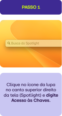 Instruções passo a passo para acessar a funcionalidade de Spotlight no dispositivo móvel, incluindo tocar no ícone de lupa e digitar as chaves de acesso.