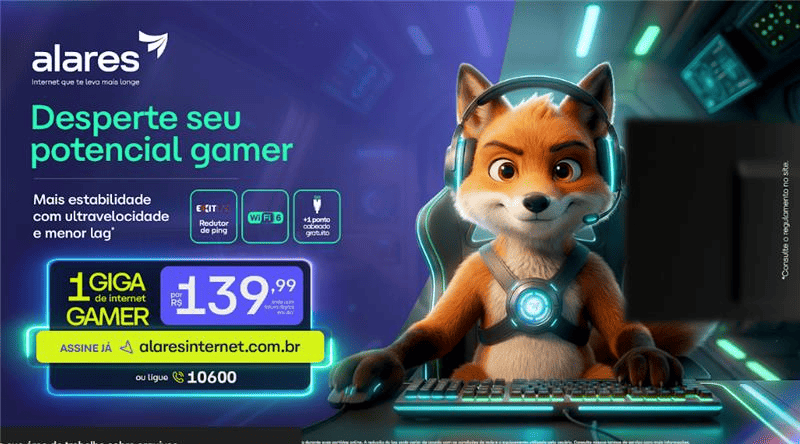 Alares lança plano de banda larga 1 Giga específico para público Gamer